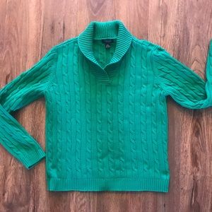 Ralph Lauren Chaps -  Shawl collar cable knit